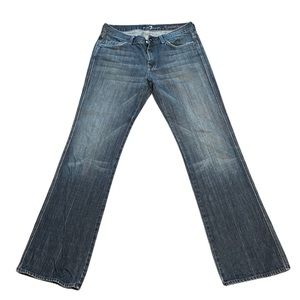 7 for all mankind washed blue grey jeans in size 33
